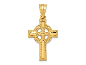 14K Yellow Gold Celtic Cross Pendant