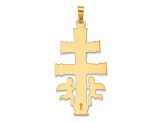 14K Yellow and White Gold Cara Vaca Crucifix Pendant