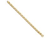 14k Yellow Gold 6.2mm Hand-polished Fancy Link Bracelet