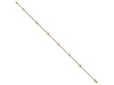14K Yellow Gold Polished with 1-inch Extension Anklet