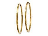 14k Yellow Gold 1" Diamond-Cut Endless Hoop Earrings