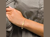 14k Yellow Gold Cut-out Heart Curb Link ID Bracelet