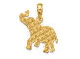 14k Yellow Gold Polished Fancy Elephant Charm