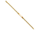 14k Yellow Gold Medical Red Enamel Mariner Link ID Bracelet