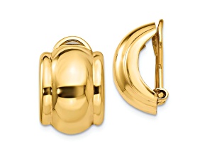 14k Yellow Gold Clip-on Stud Earrings