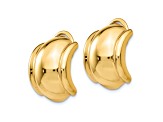 14k Yellow Gold Clip-on Stud Earrings