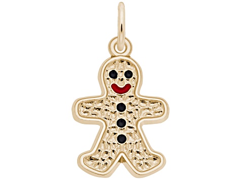 14K Yellow Gold Gingerbread Man Charm