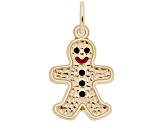 14K Yellow Gold Gingerbread Man Charm