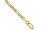 14k Yellow Gold 2.5mm Figaro Link 22 Inch Chain