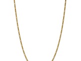 14k Yellow Gold 2.5mm Figaro Link 24 Inch Chain