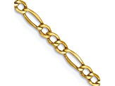 14k Yellow Gold 2.5mm Figaro Link 28 Inch Chain