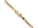 14k Yellow Gold 2.5mm Figaro Link 28 Inch Chain
