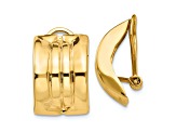 14k Yellow Gold Omega Clip Non-pierced Earrings