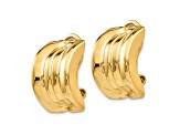 14k Yellow Gold Omega Clip Non-pierced Earrings