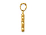 10K Yellow Gold 3D Hashtag Charm