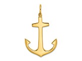 14k Yellow Gold Polished Large Anchor Pendant