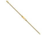 10k Yellow Gold Cut-out Heart Flat Mariner Link ID Bracelet