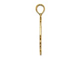 14k Yellow Gold Polished CURACAO Under Angelfish Charm