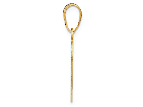 14k Yellow Gold Laser Designed Infinity Forever Heart Charm