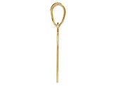 14k Yellow Gold Laser Designed Infinity Forever Heart Charm