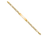 14k Yellow Gold Polished Figaro Link ID Bracelet