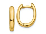 14k Yellow Gold 1/4" Oval Hinged Hoop Earrings