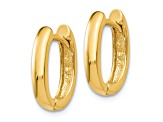 14k Yellow Gold 1/4" Oval Hinged Hoop Earrings