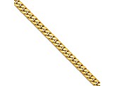 14k Yellow Gold 5mm Polished Solid Miami Cuban Link 20 Inch Chain