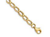 14k Yellow Gold Polished 4mm Open Link Bracelet
