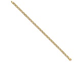 14k Yellow Gold Polished 4mm Open Link Bracelet