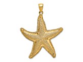 14k Yellow Gold Textured Starfish Charm