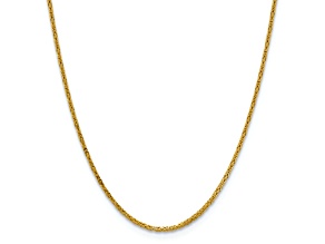 14K Yellow Gold 2mm Byzantine Chain Necklace