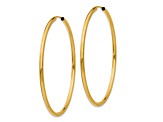14k Yellow Gold Polished 1 15/16" Round Endless Hoop Earrings