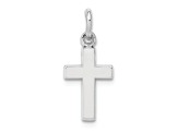 Rhodium Over 14k White Gold Cross Charm