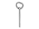 Rhodium Over 14k White Gold Cross Charm