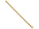 14k Yellow Gold 6.5mm Hand-polished Fancy Link Bracelet