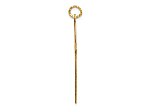 14k Yellow Gold Lasered Passion Cross Pendant