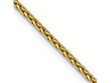 14k Yellow Gold 1.5mm Solid Diamond-Cut Parisian Wheat 22 Inch Chain