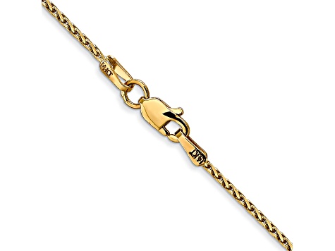 14k Yellow Gold 1.5mm Solid Diamond-Cut Parisian Wheat 22 Inch Chain
