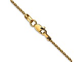 14k Yellow Gold 1.5mm Solid Diamond-Cut Parisian Wheat 22 Inch Chain