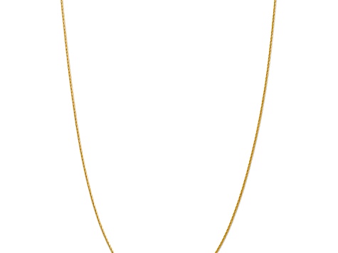 14k Yellow Gold 1.4mm Solid Diamond-Cut Parisian Wheat 30 Inch Chain