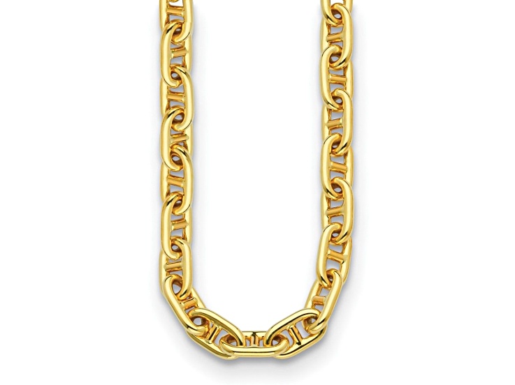 14K Yellow Gold 10mm Anchor Link 18-inch Necklace