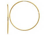 14k Yellow Gold 2 3/8" Endless Hoop Earrings