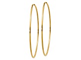 14k Yellow Gold 2 3/8" Endless Hoop Earrings