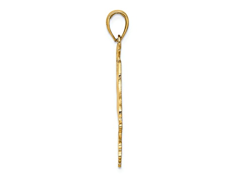 14k Yellow Gold Cut Out Marco Island pendant