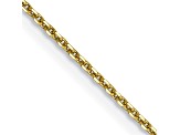 10k Yellow Gold 0.9mm Solid Diamond-Cut Round Open Link Cable 20 Inch Chain