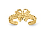 14K Yellow Gold Butterfly Toe Ring