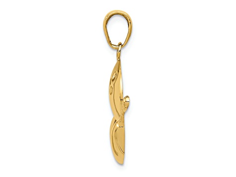 10K Yellow Gold Diamond-Cut Bowling Theme Charm