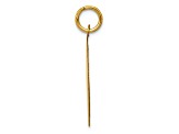 14k Yellow Gold Diamond-Cut and Satin Holy Communion Disc Pendant