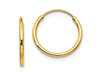 Picture of 14K Yellow Gold Endless Hoop Earrings